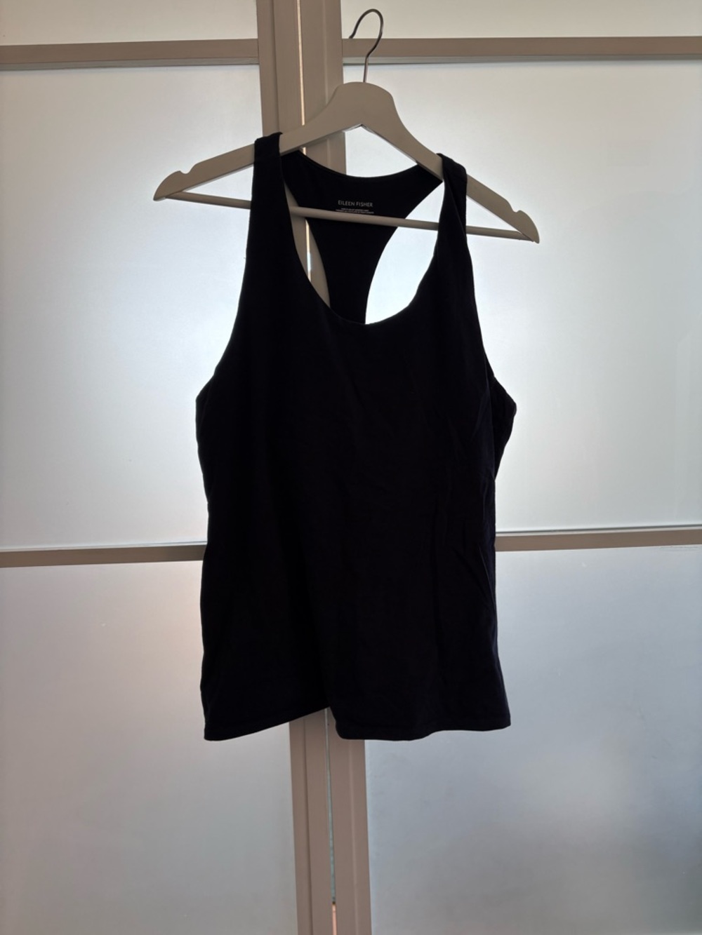 EILEEN FISHER navy Racerback Tank Top